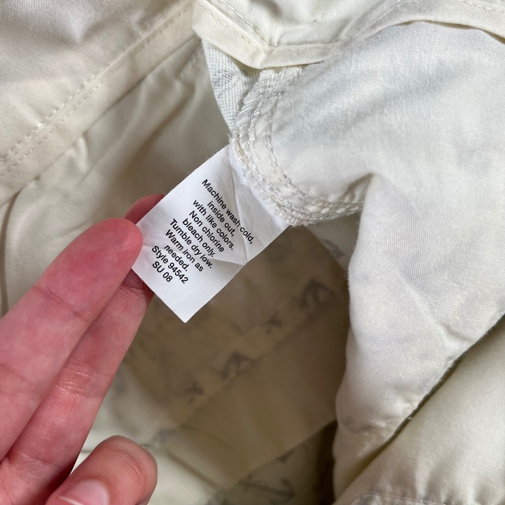 J.Crew Factory Women Ivory Anchor Print City Fit Cotton Shorts Size 0 NWT - Picture 5 of 11
